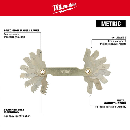 0.35 - 3.00 mm Metric Thread Pitch Gauge - AAA Industrial Supply