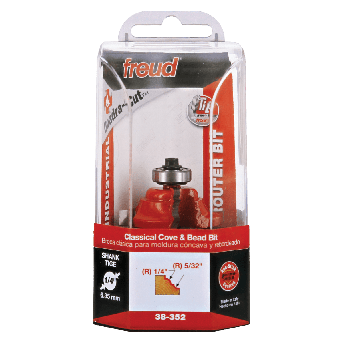 1 - 1/2" Quadra - Cut (Dia.) Classical Cove & Bead Bit - AAA Industrial Supply