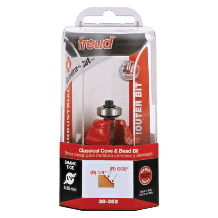 1 - 1/2" Quadra - Cut (Dia.) Classical Cove & Bead Bit - AAA Industrial Supply