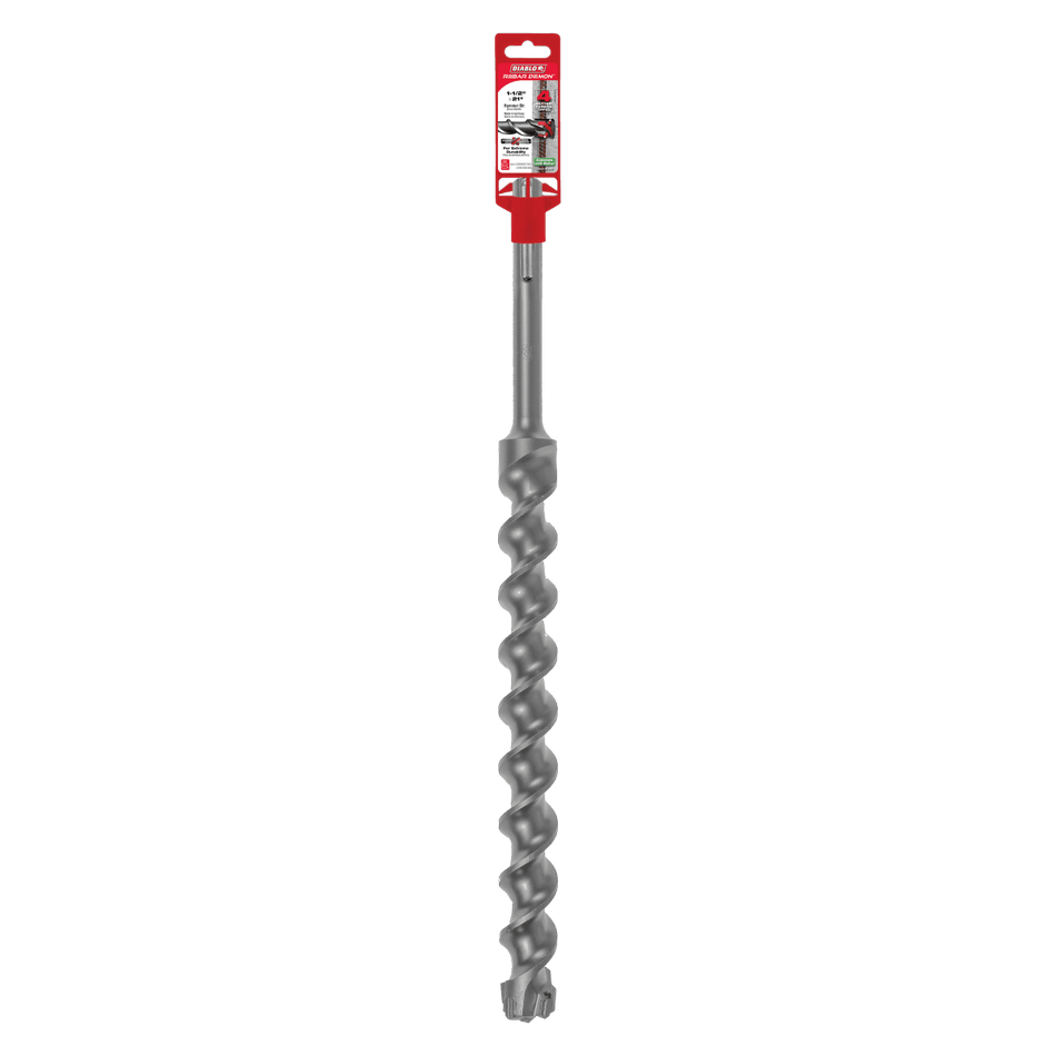 1 - 1/2" x 16" x 21" Rebar Demon™ SDS - Max 4 - Cutter Carbide - Tipped Hammer Drill Bit - AAA Industrial Supply