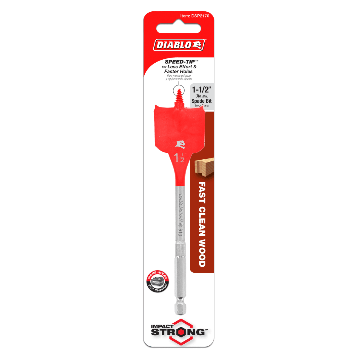 1 - 1/2" x 6" Spade Bit for Wood - AAA Industrial Supply