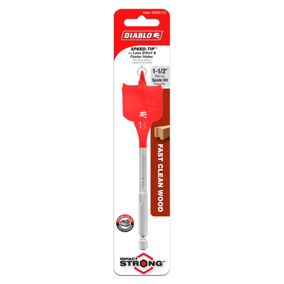 1 - 1/2" x 6" Spade Bit for Wood - AAA Industrial Supply