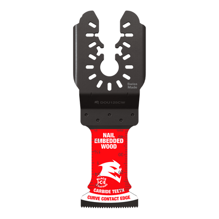 1 - 1/4" AMPED™ Demo Demon™ Carbide Teeth Oscillating Blades for Nail - Embedded Wood (3 - pk) - AAA Industrial Supply