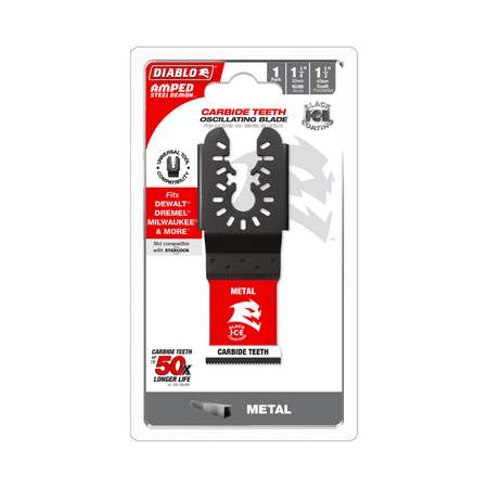 1 - 1/4" AMPED™ Steel Demon™ Universal Fit Carbide Teeth Oscillating Blade for Metal - AAA Industrial Supply