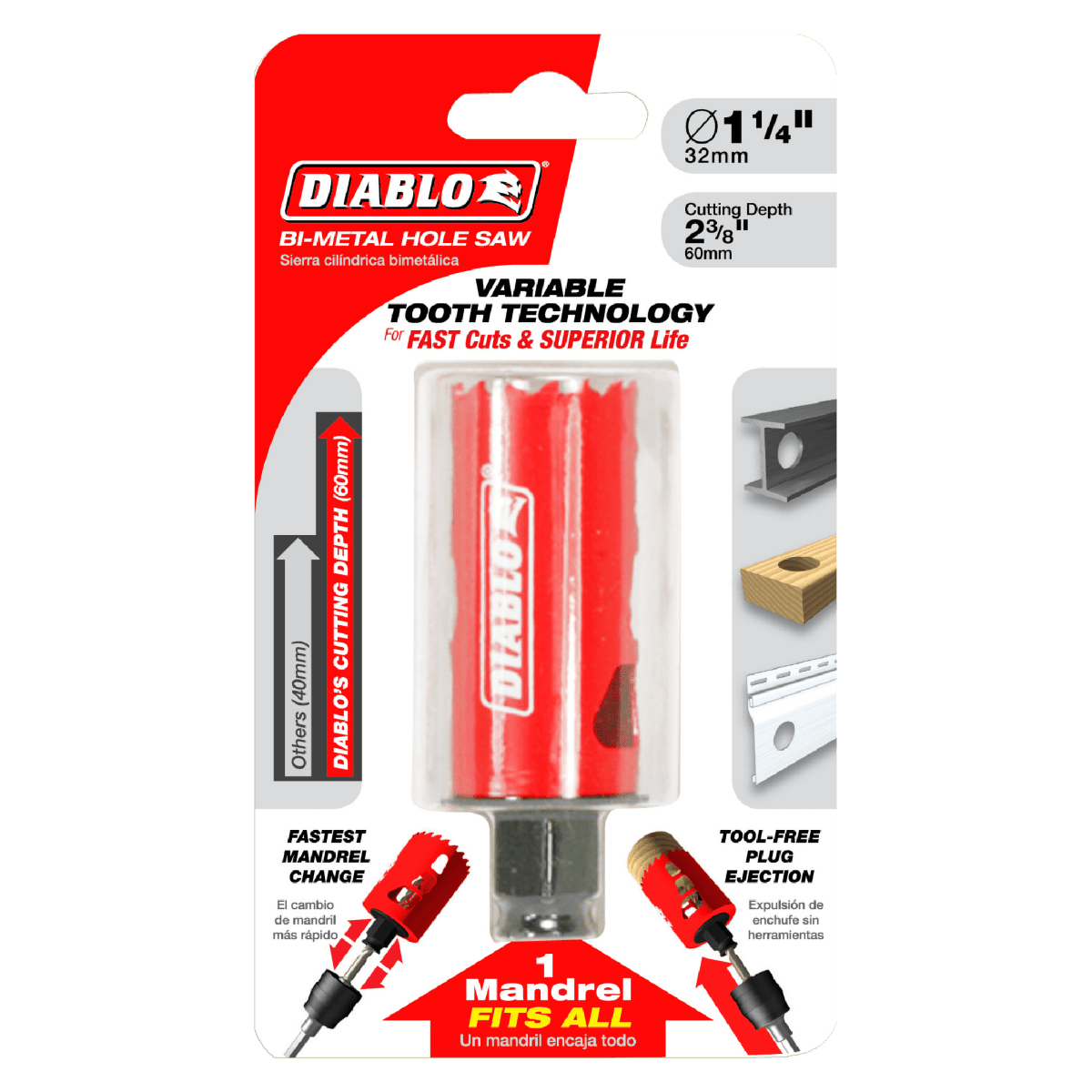 1 - 1/4" Bi - Metal Hole Saw - AAA Industrial Supply