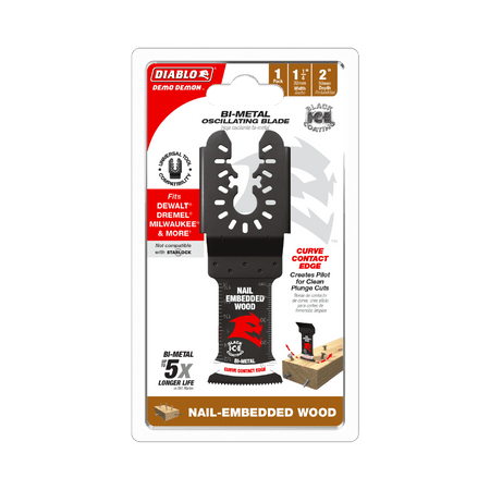1 - 1/4" Demo Demon™ Universal Fit Bi - Metal Oscillating Blade for Nail - Embedded Wood - AAA Industrial Supply