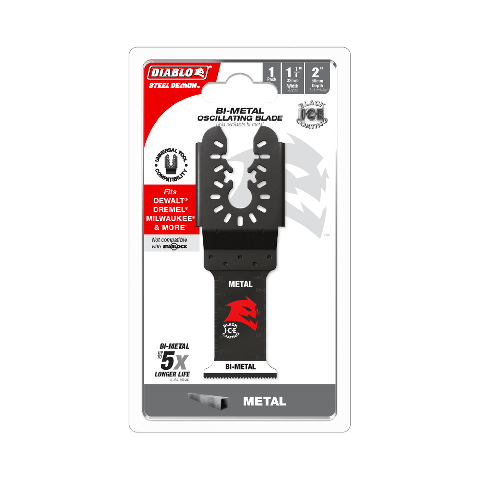 1 - 1/4" Steel Demon™ Universal Fit Bi - Metal Oscillating Blade for Metal - AAA Industrial Supply