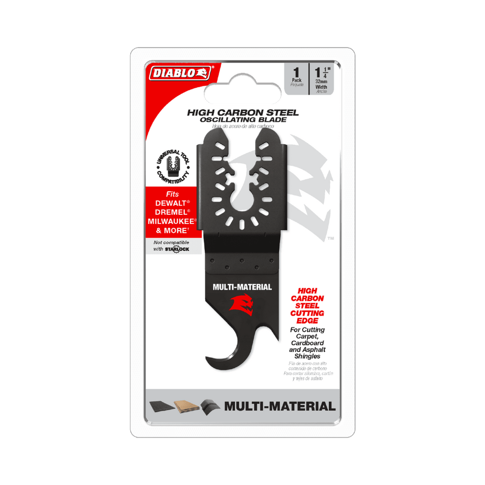 1 - 1/4" Universal Fit High Carbon Steel Oscillating Hook Knife - AAA Industrial Supply