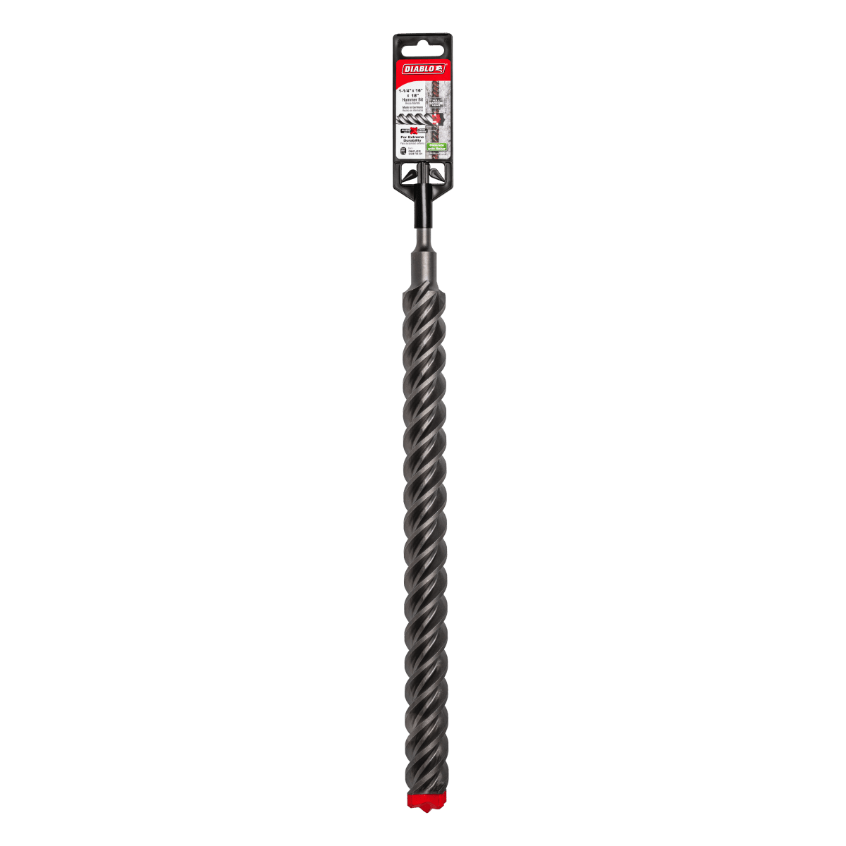 1 - 1/4" x 16" x 18" Rebar Demon™ SDS - Plus 4 - Cutter Full Carbide Head Hammer Drill Bit - AAA Industrial Supply