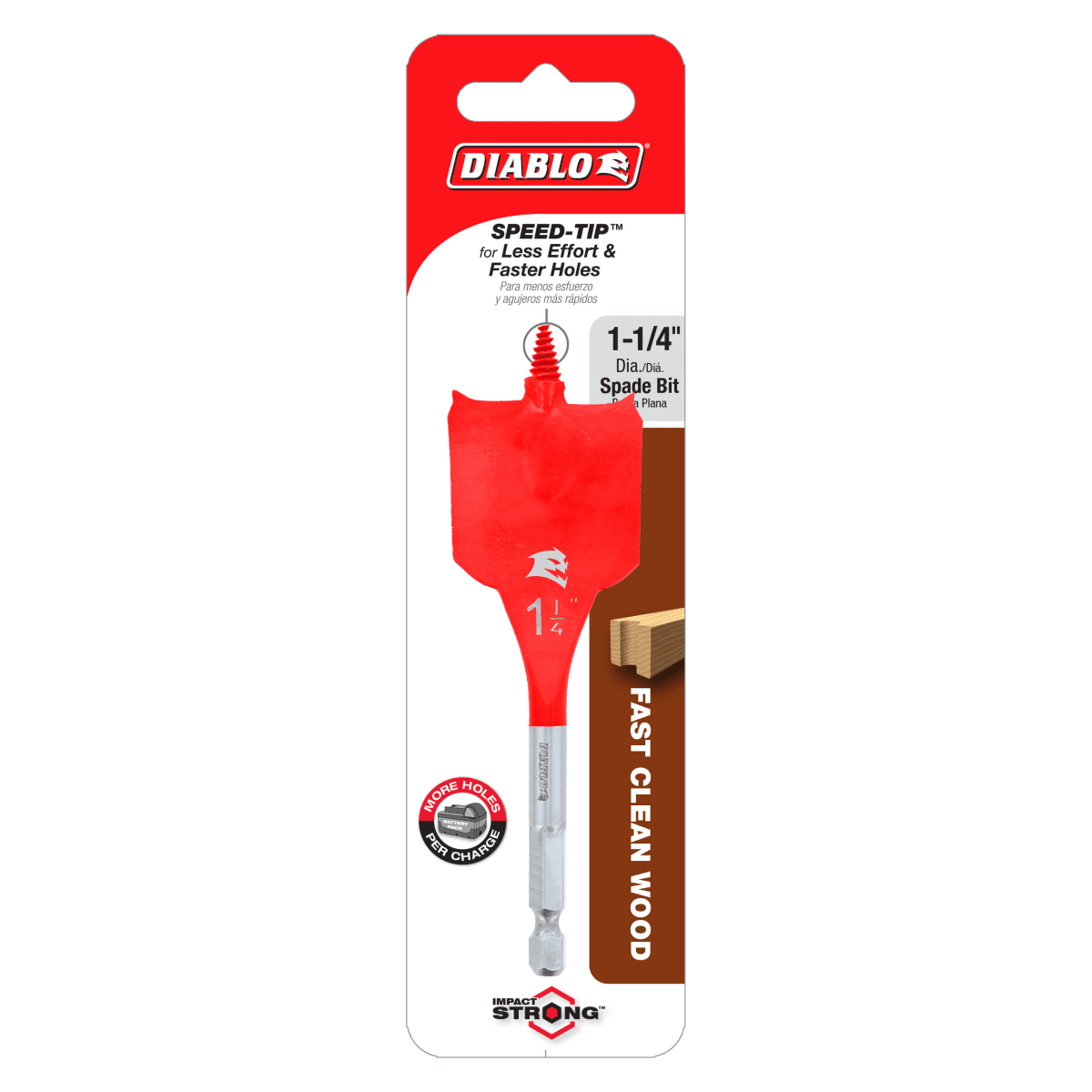 1 - 1/4" x 4" Spade Bit for Wood - AAA Industrial Supply