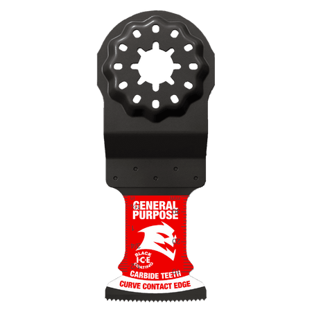 1 - 1/4"(w) x 1 - 1/2"(d) AMPED™ Demo Demon™ Starlock Carbide Teeth Oscillating Blade for General Purpose Cuts (3 - pk) - AAA Industrial Supply