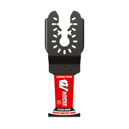 1 - 1/4”(w) x 1 - 3/4”(d) AMPED™ Demo Demon™ Universal Fit Carbide Teeth Oscillating Blade for Clean Wood - AAA Industrial Supply