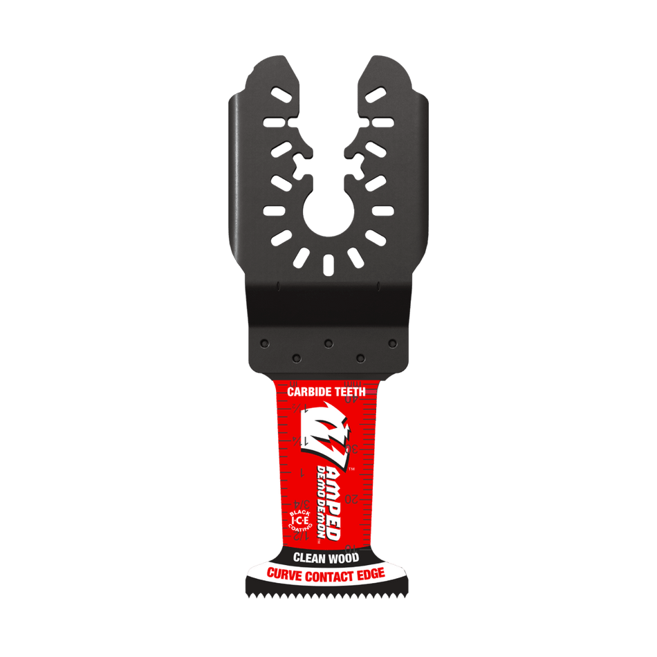 1 - 1/4”(w) x 1 - 3/4”(d) AMPED™ Demo Demon™ Universal Fit Carbide Teeth Oscillating Blade for Clean Wood - AAA Industrial Supply