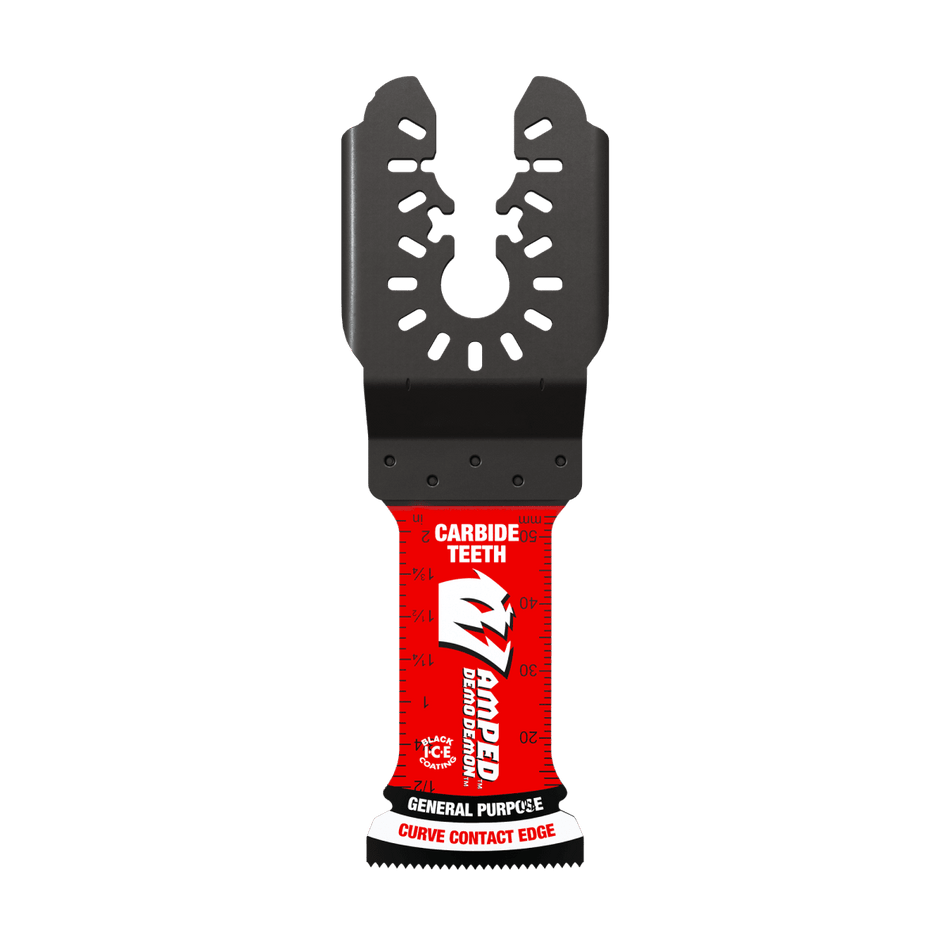 1 - 1/4"(w) x 2 - 1/8"(d) AMPED™ Demo Demon™ Universal Fit Carbide Teeth Oscillating Blade for General Purpose Cuts - AAA Industrial Supply