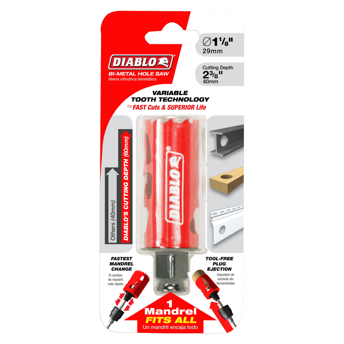 1 - 1/8" Bi - Metal Hole Saw - AAA Industrial Supply