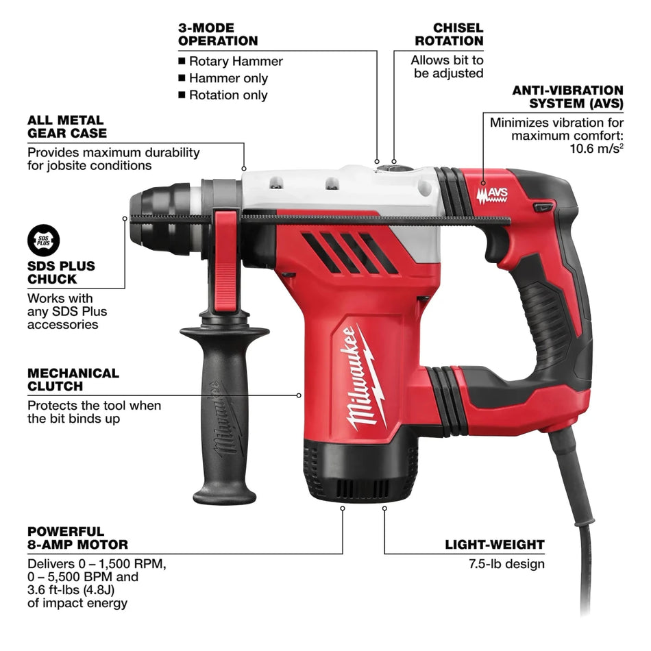 1-1/8" SDS Plus Rotary Hammer Kit - AAA Industrial Supply