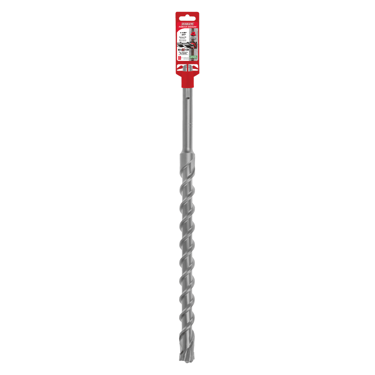 1 - 1/8" x 16" x 21" Rebar Demon™ SDS - Max 4 - Cutter Full Carbide Head Hammer Drill Bit - AAA Industrial Supply