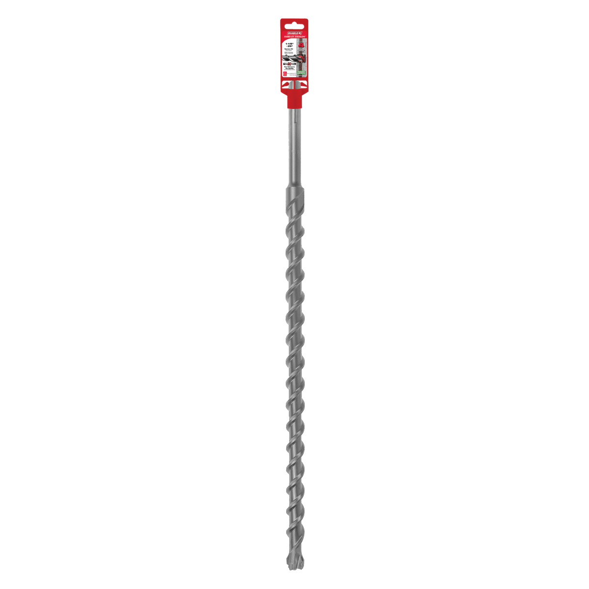 1 - 1/8" x 24" x 29" Rebar Demon™ SDS - Max 4 - Cutter Full Carbide Head Hammer Drill Bit - AAA Industrial Supply