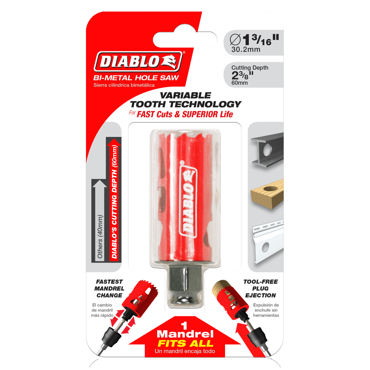1 - 3/16" Bi - Metal Hole Saw - AAA Industrial Supply