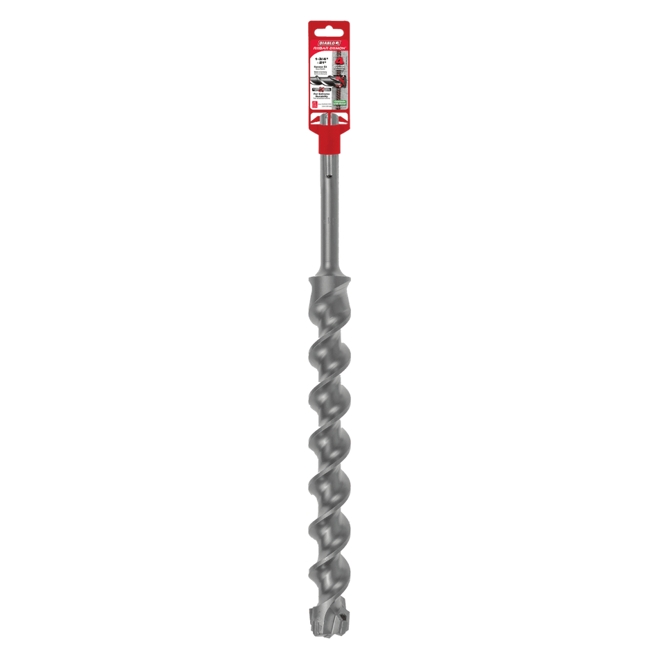 1 - 3/4" x 16" x 21" Rebar Demon™ SDS - Max 4 - Cutter Carbide - Tipped Hammer Drill Bit - AAA Industrial Supply