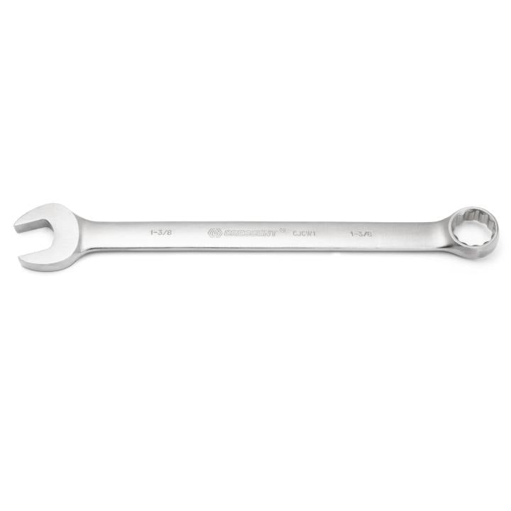 1 - 3/8" 12 Point Satin Jumbo Long Pattern Combination Wrench - AAA Industrial Supply