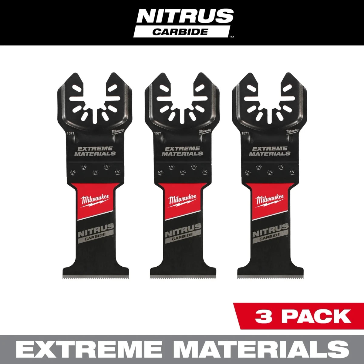 1-3/8" NITRUS™ Carbide Extreme Materials Universal Fit Oscillating Multi-Tool Blade (3 PK) - AAA Industrial Supply