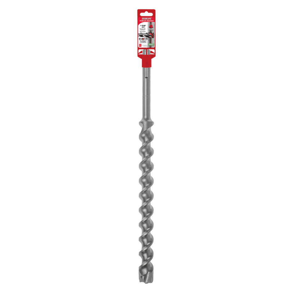 1 - 3/8" x 16" x 21" Rebar Demon™ SDS - Max 4 - Cutter Carbide - Tipped Hammer Drill Bit - AAA Industrial Supply