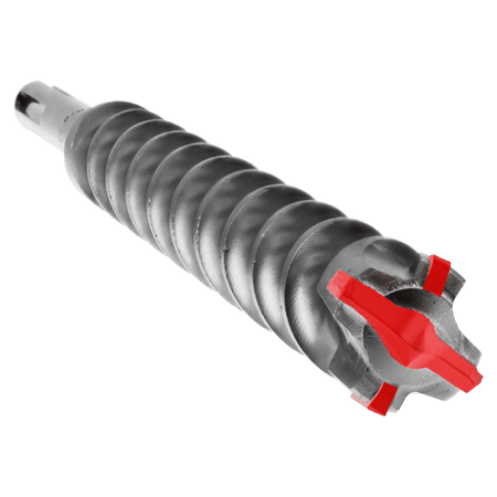 1 - 3/8" x 24" x 29" Rebar Demon™ SDS - Max 4 - Cutter Carbide - Tipped Hammer Drill Bit - AAA Industrial Supply