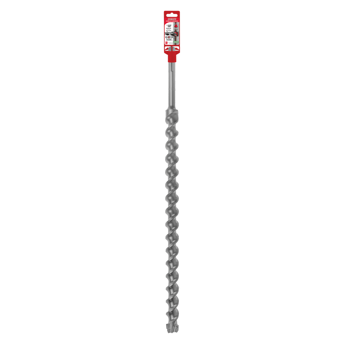 1 - 3/8" x 24" x 29" Rebar Demon™ SDS - Max 4 - Cutter Carbide - Tipped Hammer Drill Bit - AAA Industrial Supply
