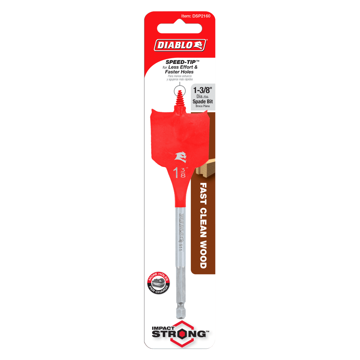 1 - 3/8" x 6" Spade Bit for Wood - AAA Industrial Supply