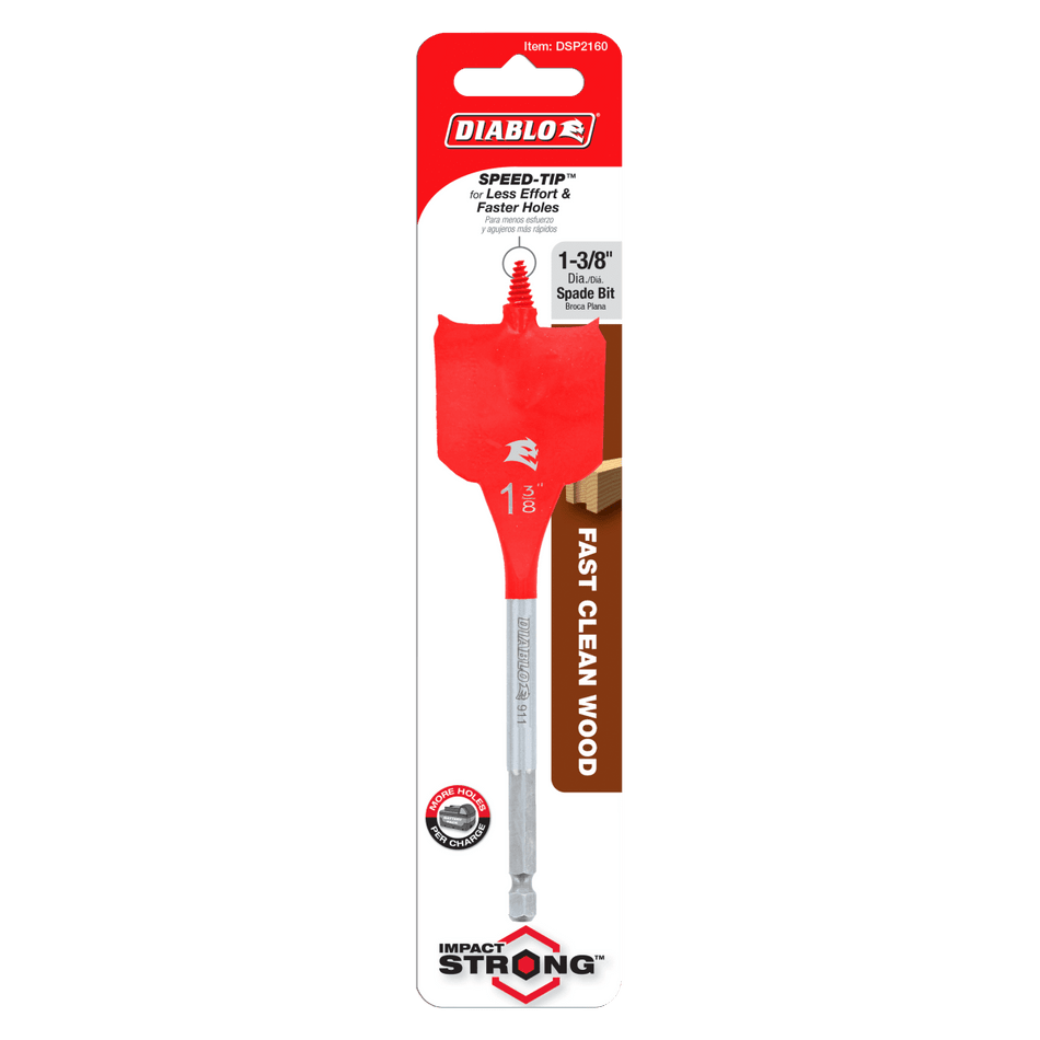 1 - 3/8" x 6" Spade Bit for Wood - AAA Industrial Supply