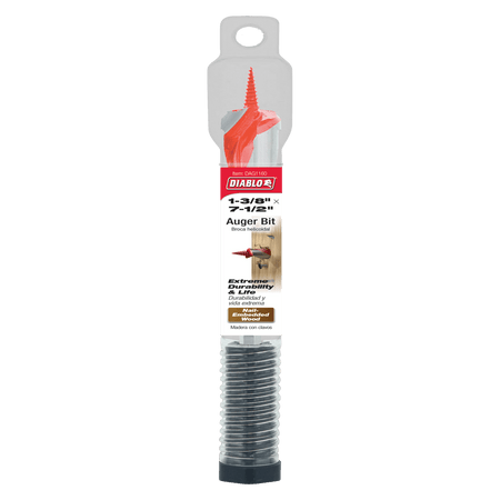 1 - 3/8" x 7 - 1/2" Auger Bit for Wood & Nail - Embedded Wood - AAA Industrial Supply