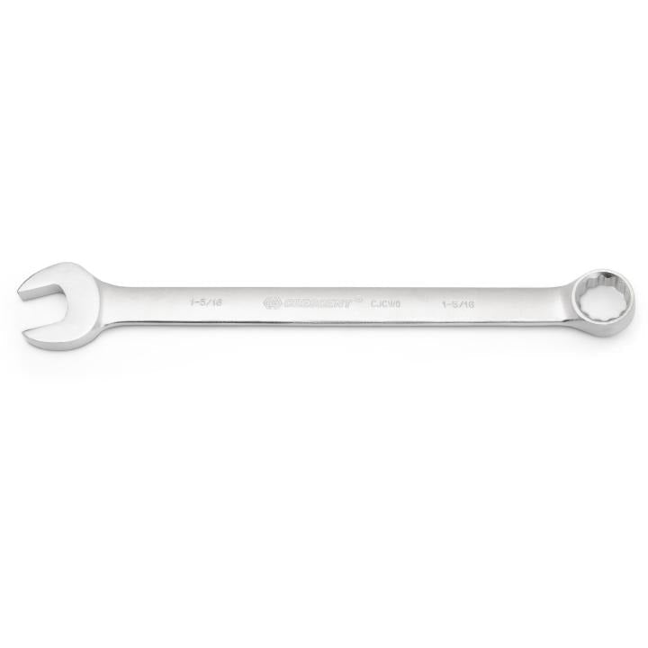 1 - 5/16" 12 Point Satin Jumbo Long Pattern Combination Wrench - AAA Industrial Supply