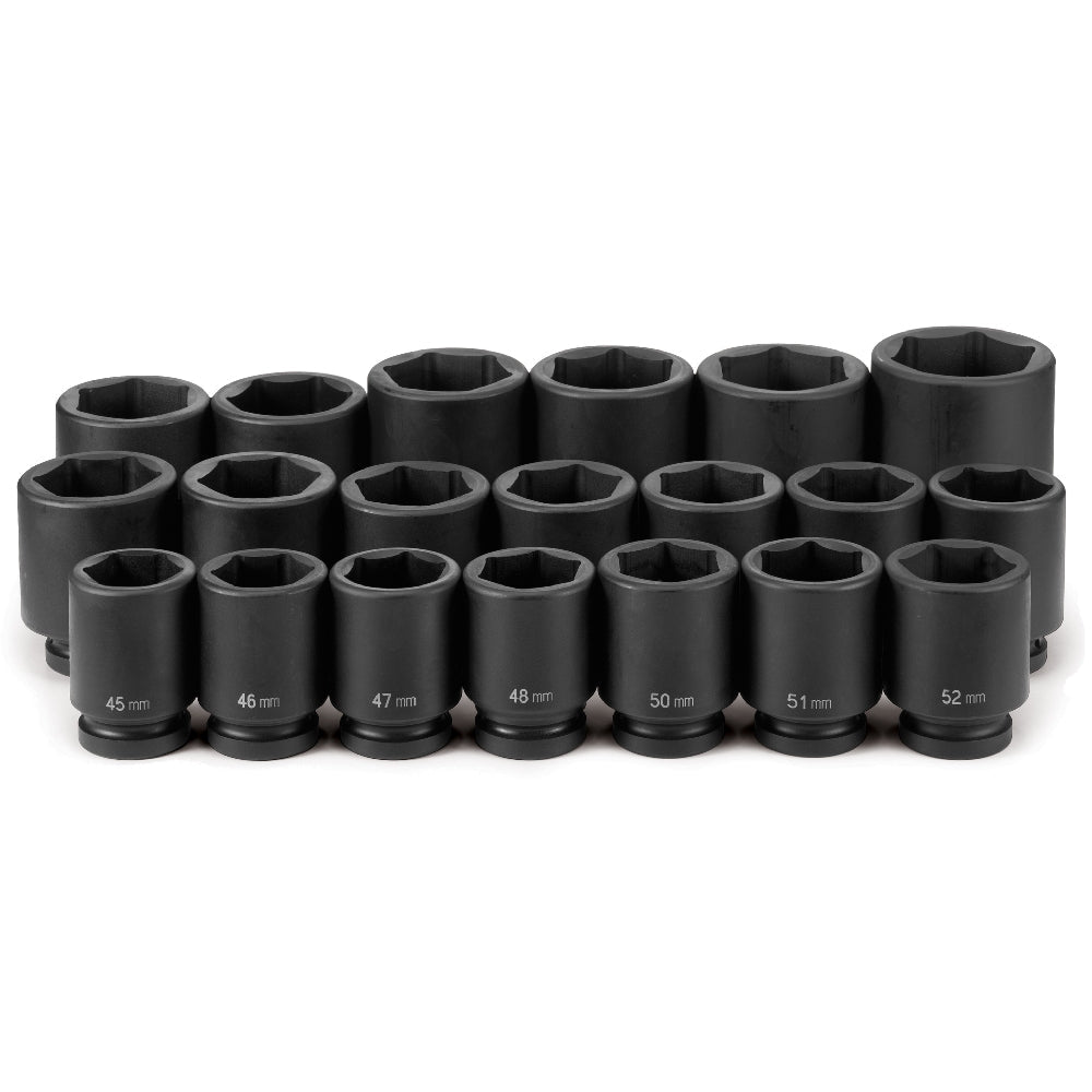 1" Dr. 20 Pc. Deep Metric Set 45mm to 75mm - AAA Industrial Supply