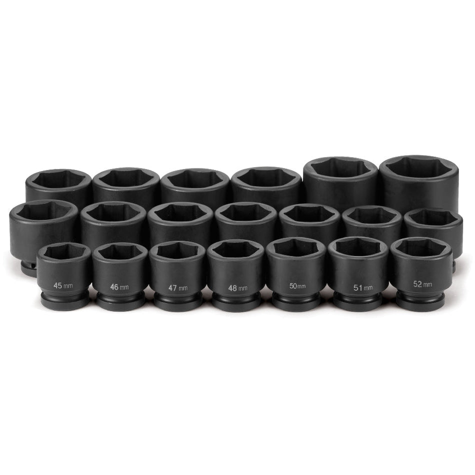 1" Dr. 20 Pc. Metric Set 45mm to 75mm - AAA Industrial Supply
