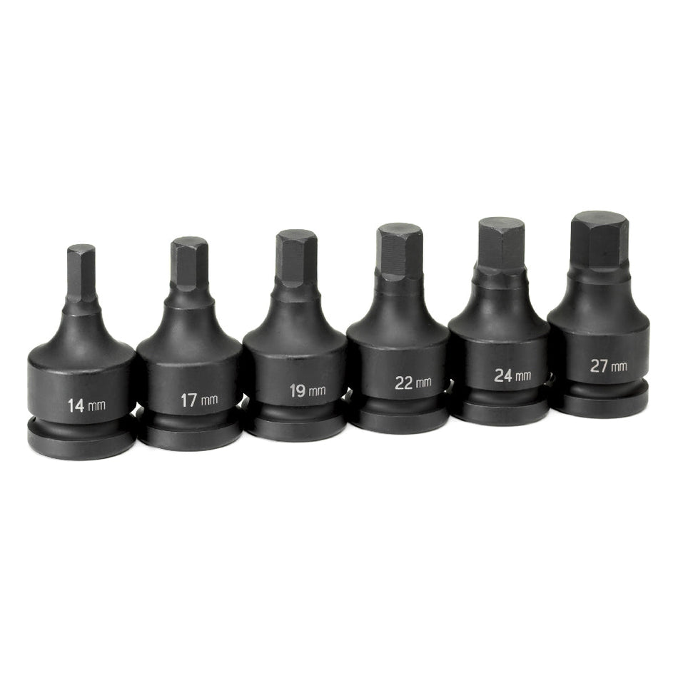 1" Drive 6 Piece Hex Driver Metric Set - AAA Industrial Supply