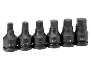 1" Drive 6 Piece Hex Driver Set - AAA Industrial Supply