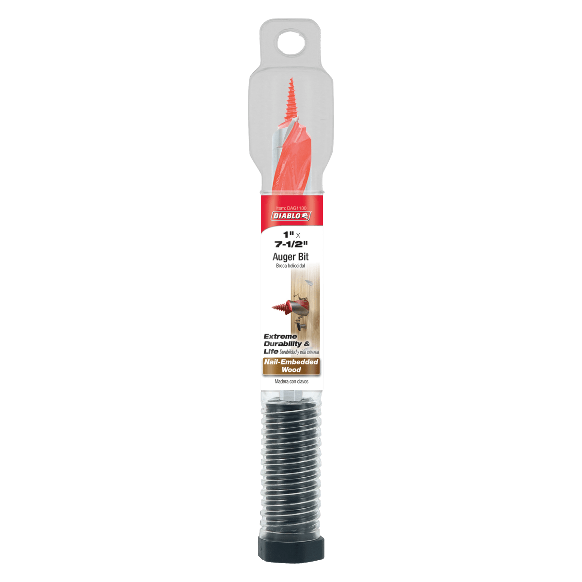1" x 7 - 1/2" Auger Bit for Wood & Nail - Embedded Wood - AAA Industrial Supply