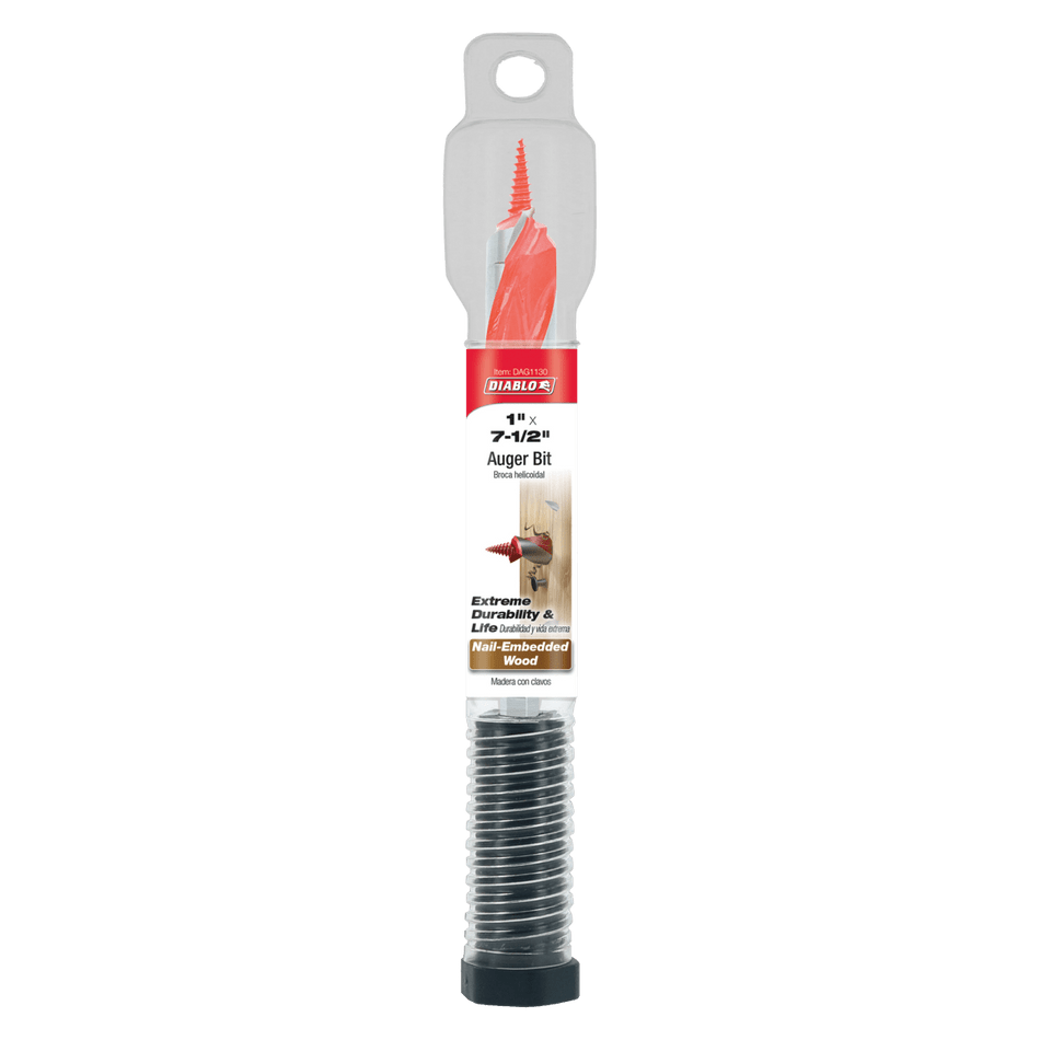 1" x 7 - 1/2" Auger Bit for Wood & Nail - Embedded Wood - AAA Industrial Supply