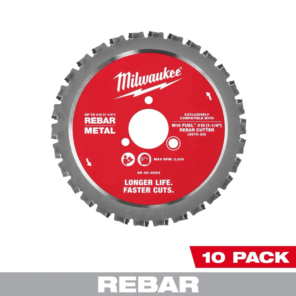 10 (1-1/4”) Rebar Cutting Blade - 10 PK - AAA Industrial Supply