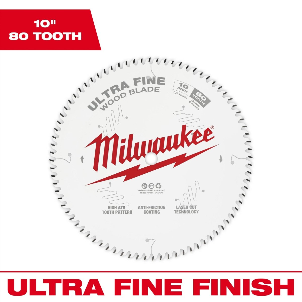 10" 80T Ultra Fine Finish Circular Saw Blade - AAA Industrial Supply