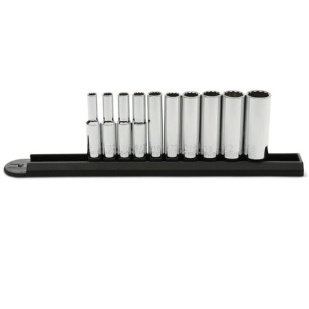 10 Piece 1/4" Drive 12 Point Deep SAE Socket Set - AAA Industrial Supply