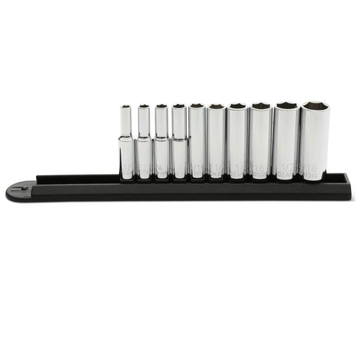 10 Piece 1/4" Drive 6 Point Deep SAE Socket Set - AAA Industrial Supply
