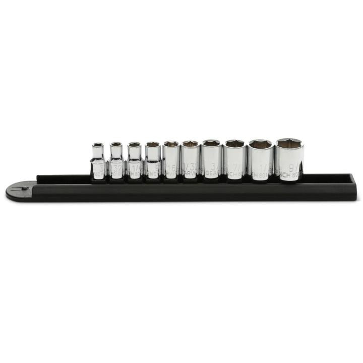 10 Piece 1/4" Drive 6 Point Standard SAE Socket Set - AAA Industrial Supply