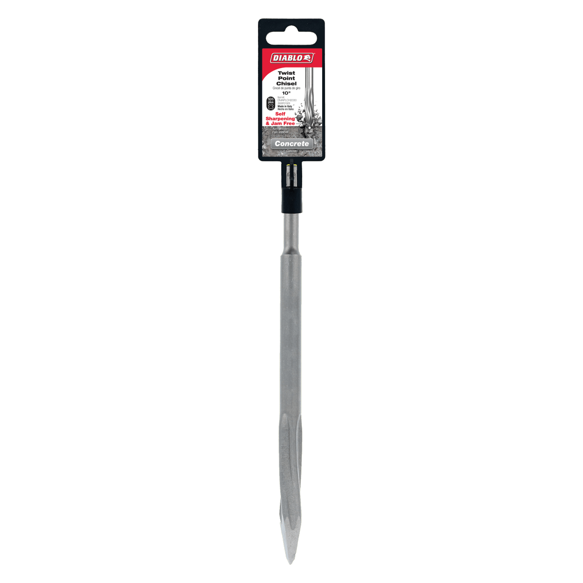 10" SDS - Plus Twist Point Chisel - AAA Industrial Supply