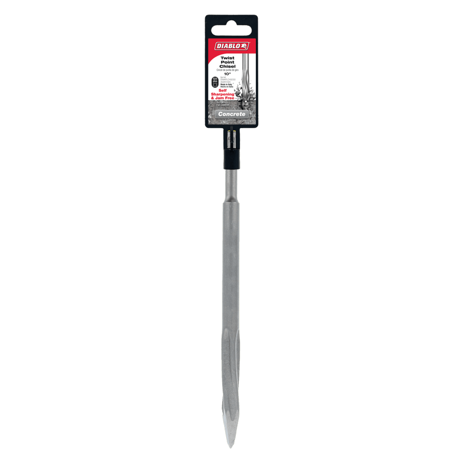 10" SDS - Plus Twist Point Chisel - AAA Industrial Supply