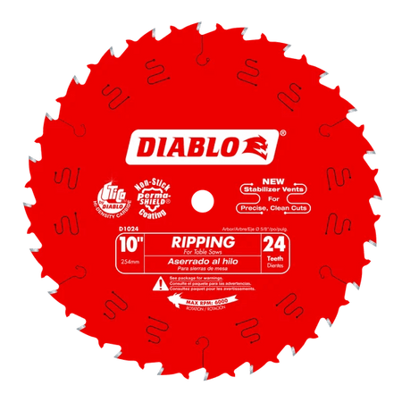 10" x 24 - Teeth Ripping Saw Blade for Wood - AAA Industrial Supply