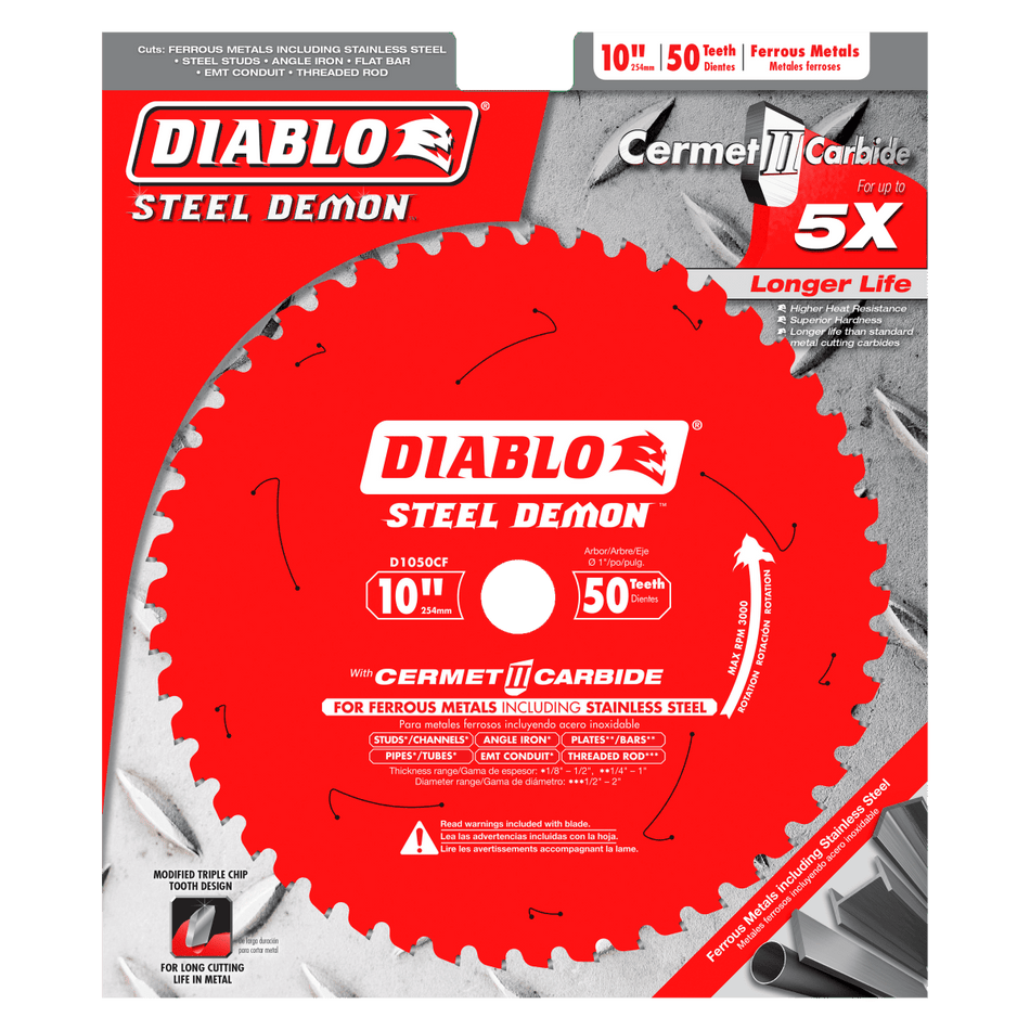 10" x 50 - Teeth Steel Demon™ Cermet II Saw Blade for Medium Metal - AAA Industrial Supply