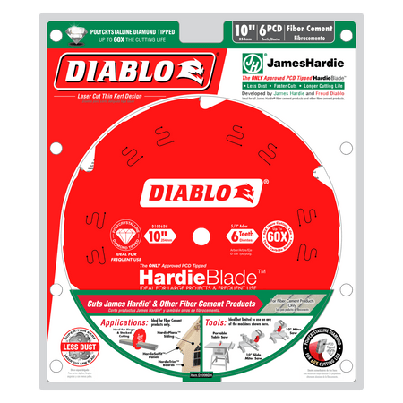 10" x 6 - Teeth HardieBlade™ Saw Blade for Fiber Cement - AAA Industrial Supply