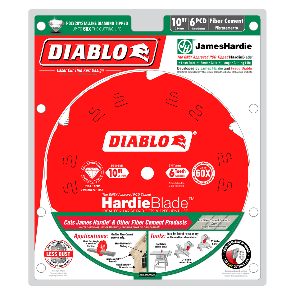 10" x 6 - Teeth HardieBlade™ Saw Blade for Fiber Cement - AAA Industrial Supply